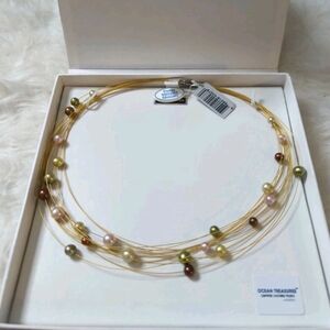 Ocean Treasures Certified Cultured Pearls by Honora Multi-Strand Sterling Silver